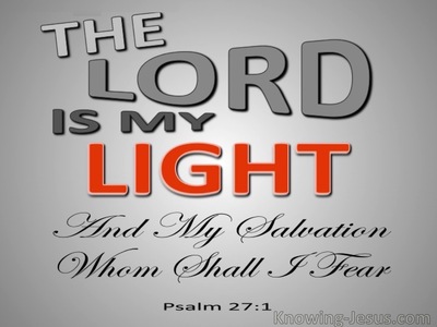 Psalm 27:1 The Lord My Light (gray) 
